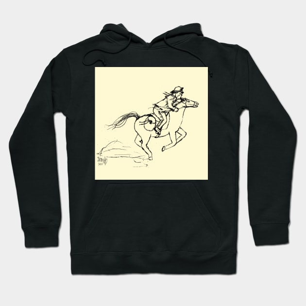 pony express 2 Hoodie by DlmtleArt